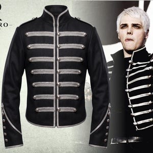 MCR Black Parade Militärjacke, handgefertigtes Schlagzeuger-Cosplay-Kostüm einer Rockband