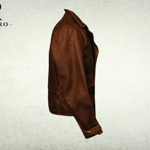 Captain America Brown Leather Jacket, Steve Rogers First Avenger Cosplay image 3