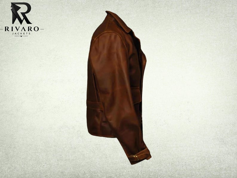 Captain America Brown Leather Jacket, Steve Rogers First Avenger Cosplay image 3