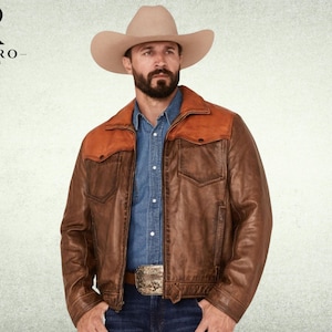 John Dutton Yellowstone  Leather Jacket, Kevin Costner Western Cowboy Costume