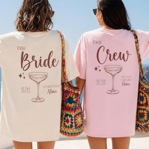 Personalisiertes JGA Shirt – Backprint mit Sektschale