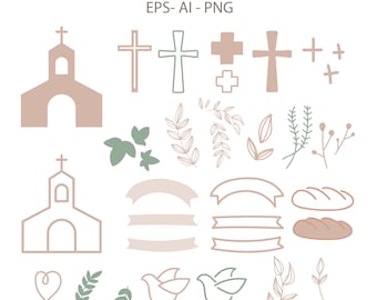 First Communion set EPS AI PNG