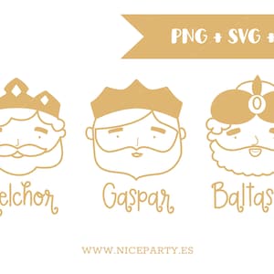 3 Wise Men Clip Art set PNG SVG PNG Reyes Magos