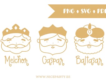 3 Wise Men Clip Art set PNG SVG PNG Reyes Magos
