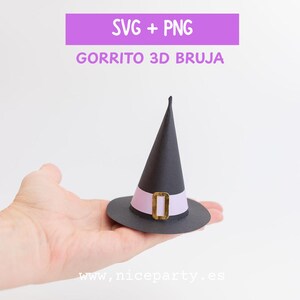 SVG + PNG Witch Hat 3D – Halloween Craft Files