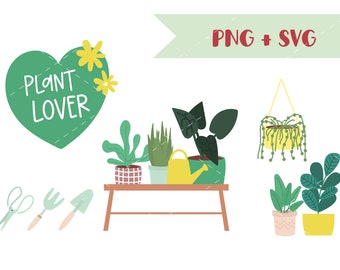 Plant lover 42 clip art SVG + PNG