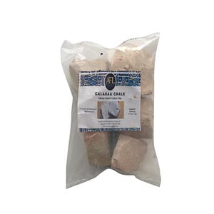 Caolín / Arcilla comestible / Kalaba / Tiza de mármol / Tiza de calabaza / Calabar / calabaa / Lokpo / Nzu / Poto / Ulo / Mabele / La Craie / Argile 7 oz. (200g)