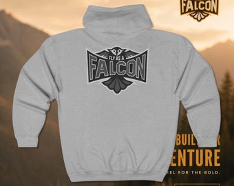 Fly As A Falcon Zip Hoodie | Granite