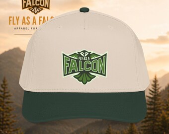 Fly As A Falcon Mid Profile Baseball Cap | Forest Ash