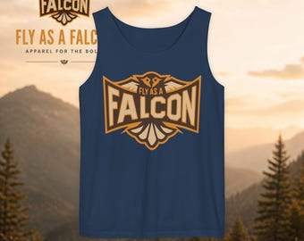 Fly As A Falcon Graphic Tank Top | Sepia