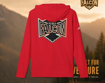 Fly As A Falcon Adidas Pullover Hoodie | Retro 3D