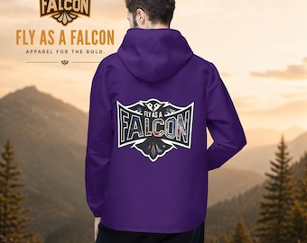 Fly As A Falcon Purple Windbreaker Jacket | Cosmos