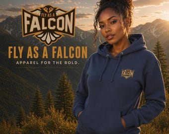 Fly As A Falcon Hoodie | Sepia
