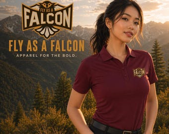 Fly As A Falcon Polo Shirt | Sepia