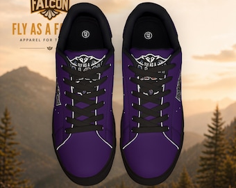 Fly As A Falcon Purple Low-Top Sneakers | Cosmos