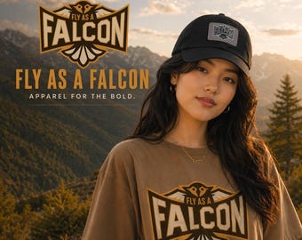 Fly As A Falcon Leather Patch Vintage Aviator Baseball Cap | Granite