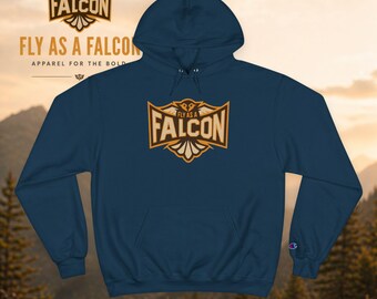 Fly As A Falcon Champion Hoodie | Sepia