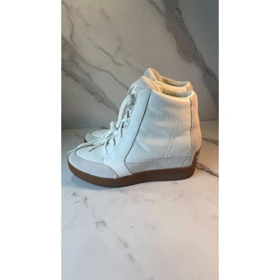 NWOB Sorel Out 'N About Wedge Sneaker Booties – Sea Salt/Gum Color Sz 8