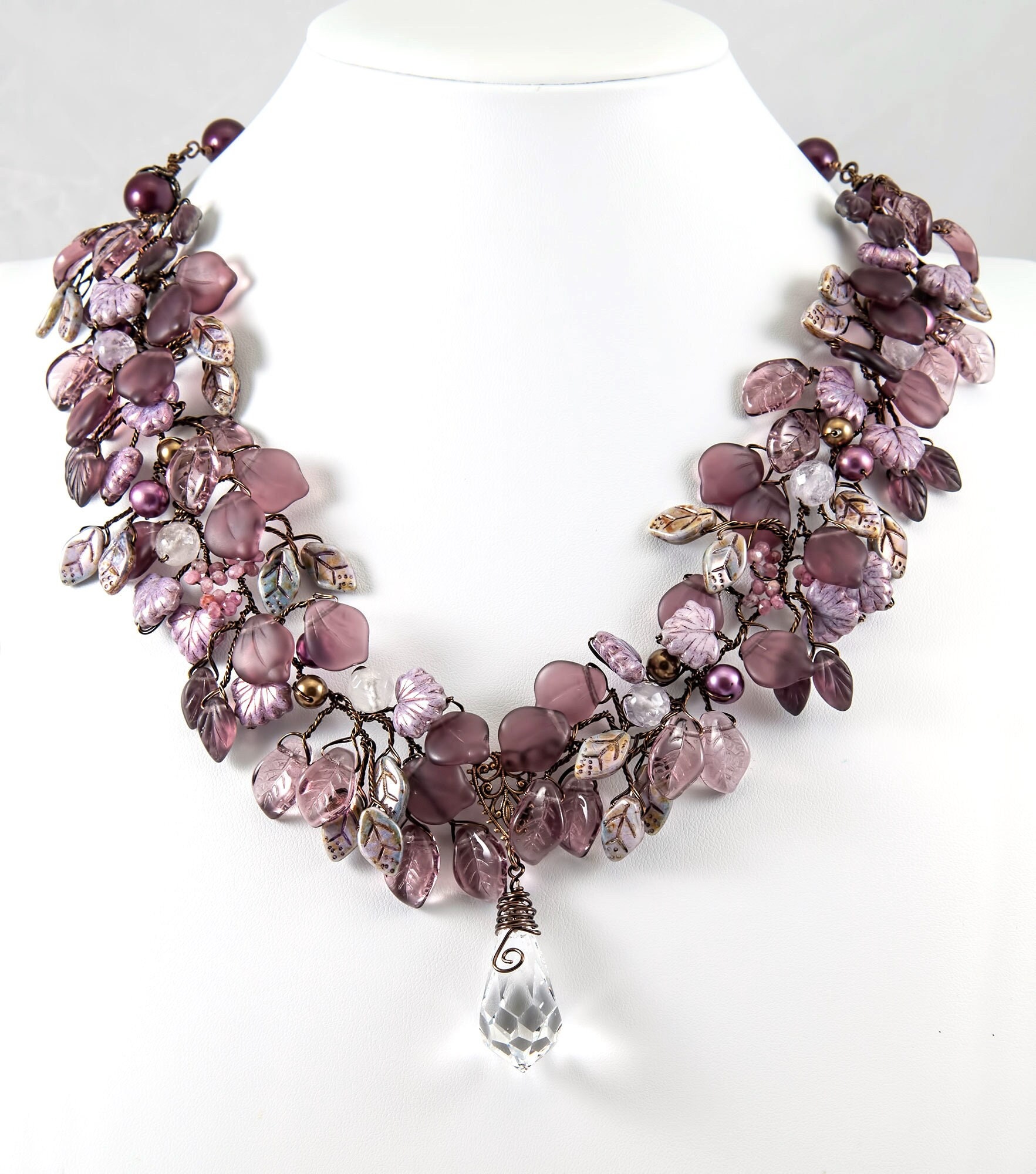 Plunder Multicolored Floral Jewel Statement Necklace - BPI India Pvt. Ltd.