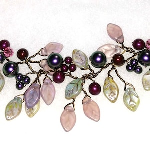 Floral Vine Necklace Set, Enchanted Forest Necklace, Fantasy Wedding Jewelry for Bride, Fairy Cosplay Jewelry, Elvish Necklace
