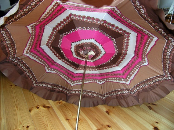 Vintage Umbrella, Retro Rain or Sun Umbrella with