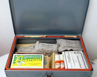 Vintage Steel First Aid Kit Box by Davis Emergency Equipment
