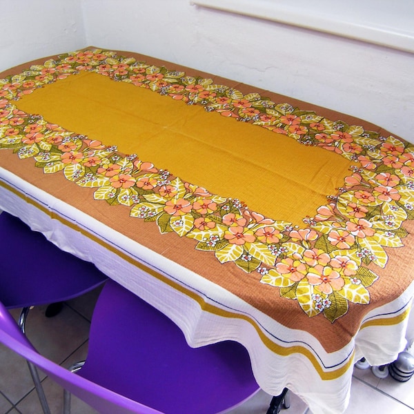 Retro Tablecloth Etsy