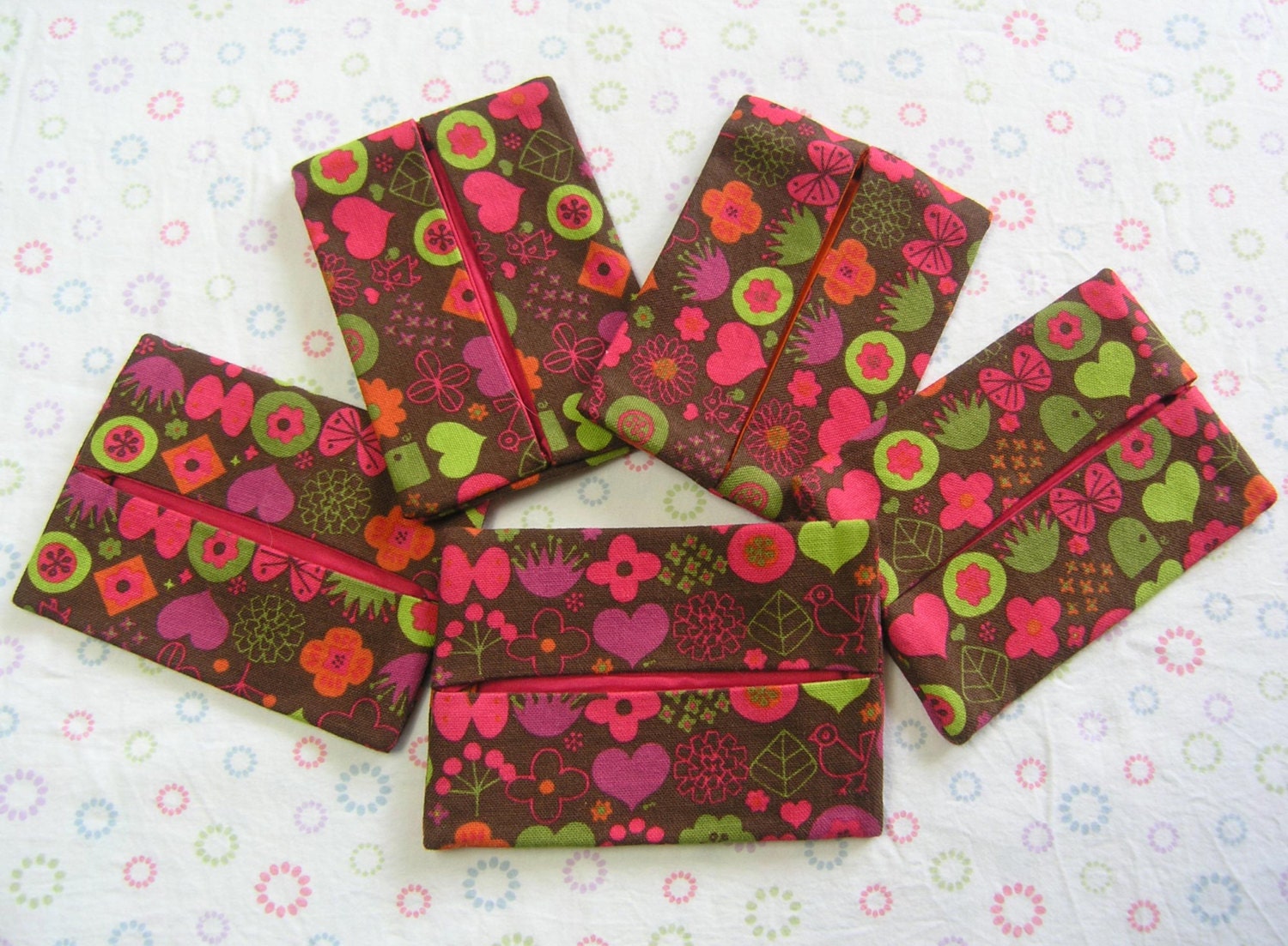 Handmade Tissue Holder Pocket Tissue Holder Brown Lime Etsy