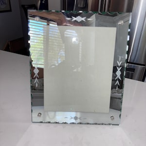 Vintage KMART 2004 Martha Stewart Living Etched Mirrored Glass Picture Frame