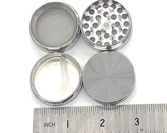 Details about / 1.75/" Large Grinder Herb Spice Tobacco 3 Piece Crusher Metal Smoke Heart Herbal