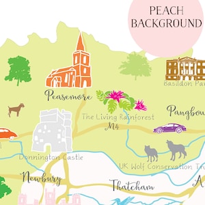 Map of Berkshire Art Print image 4