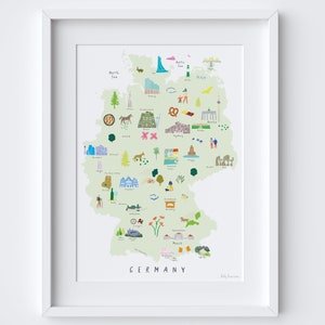 Map of Germany Art Print