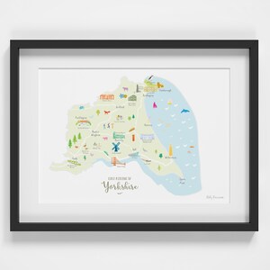 Carte du Yorkshire de l'Est Impression artistique