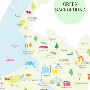 Map of Merseyside Art Print image 4