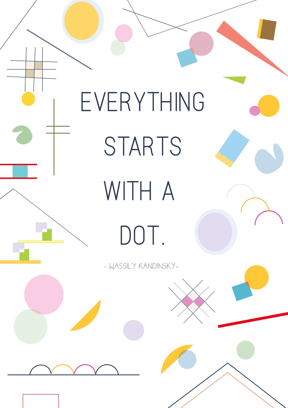 Wassily Kandinsky everything Starts With a Dot. Etsy