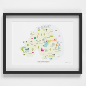 Carte de l'irlande du Nord Art Print