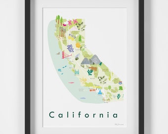 Map of California Art Print