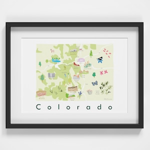 Impressão artística do mapa do Colorado