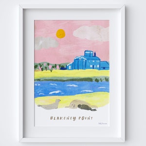 Blakeney Point, North Norfolk Coast Seals Landmark Travel Print