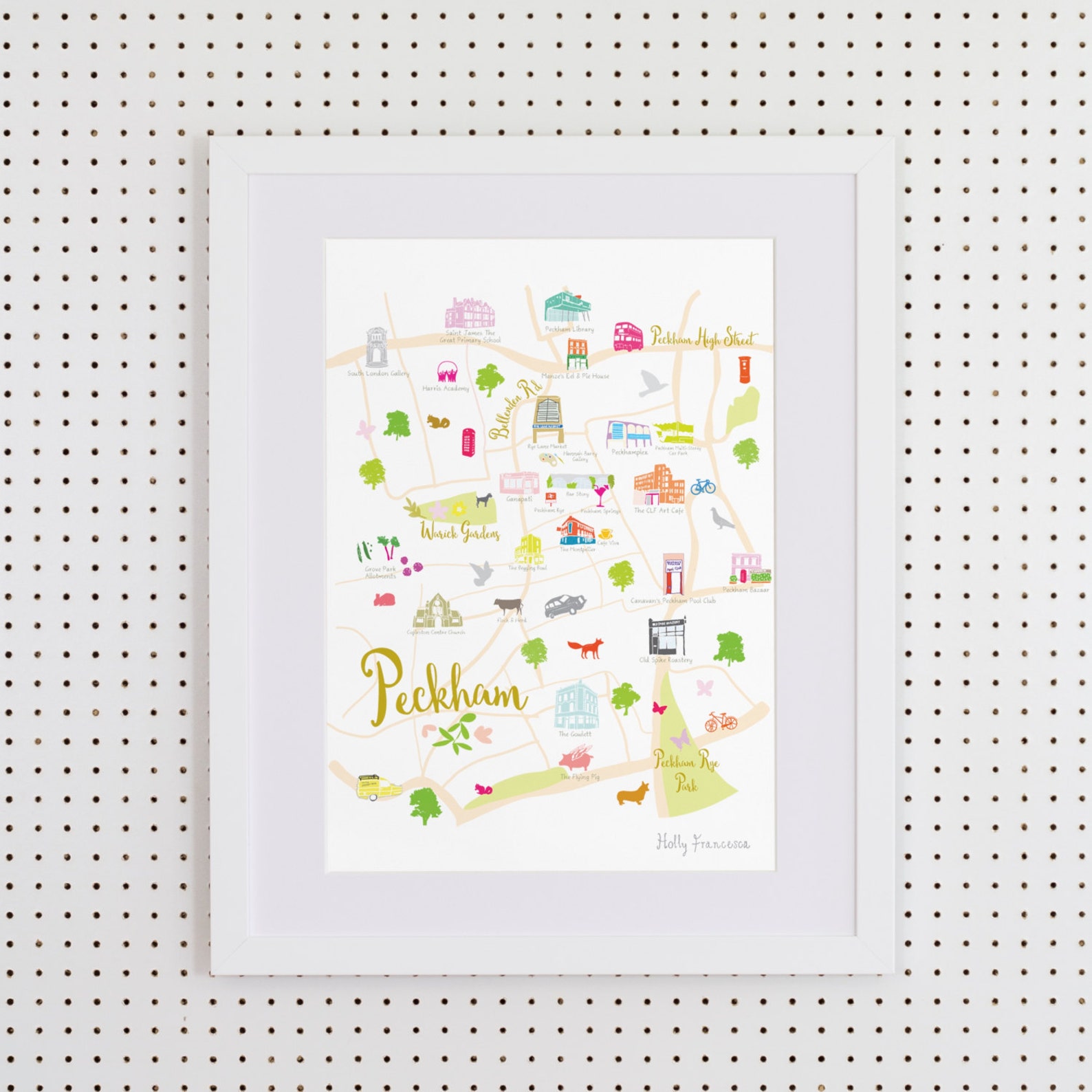 Peckham London Map Art Print - Etsy