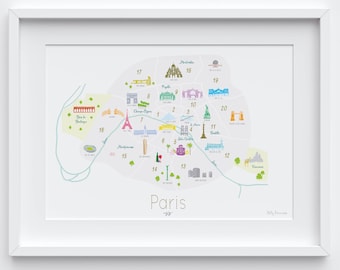 Arrondissements of Paris Art Print