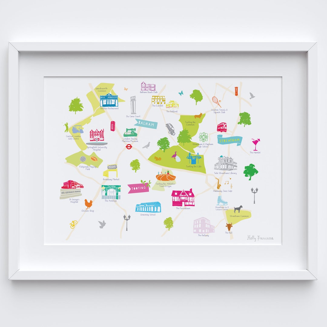 Balham, Tooting & Streatham Art Print - Etsy