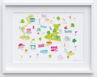 Balham, Tooting & Streatham Art Print