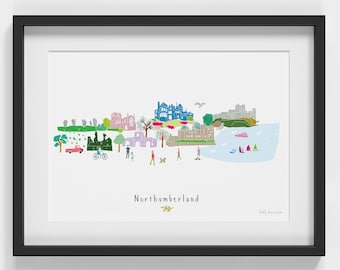 Northumberland County Skyline Landscape Landmarks Art Print