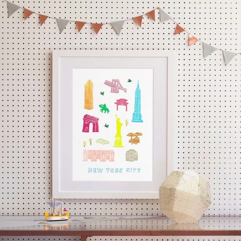 New York Papercut Art Print Etsy