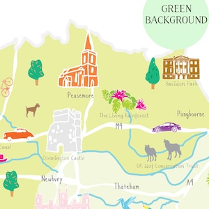 Map of Berkshire Art Print image 3