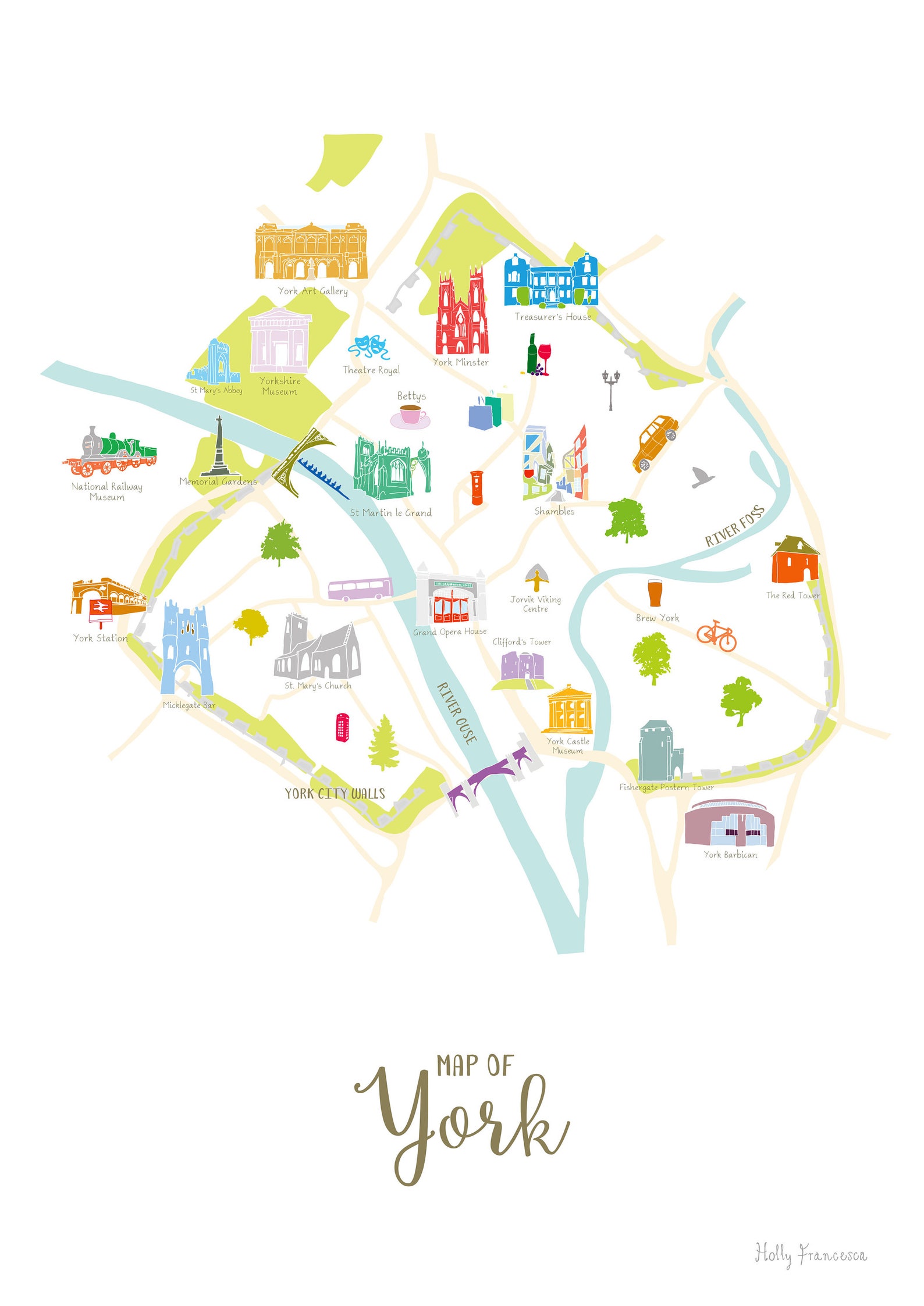 Map of York Art Print - Etsy