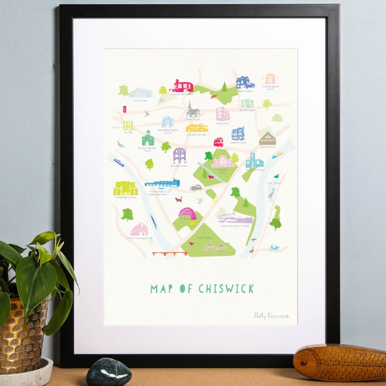 Map of Chiswick, South West London Print image 2