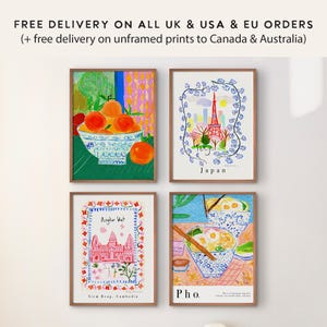 Los Angeles Skyline Kunstdruck | L.A. Stadtbild Poster | USA Wahrzeichen Wandkunst | Rosa Reisedekor | Kalifornien Urban Szene Geschenk Bild 6