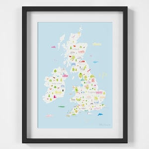 Britse wonderen kaart Art Print
